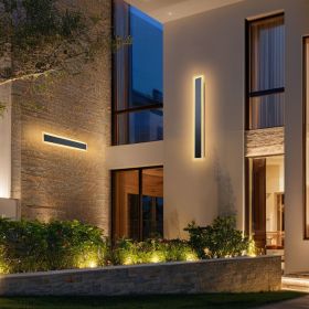 VEVOR Outdoor Wall Light, 23.6 Inch, Long Strip Modern Exterior Wall Sconce Light Fixtures, 3000K Warm White, IP65 Waterproof