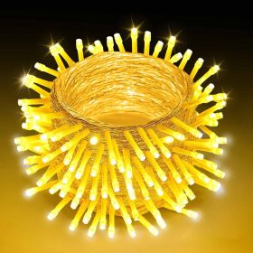 VEVOR LED Christmas String Lights, 200 LED, 76 ft Connectable Warm White Christmas Lights Outdoor, with 8 Modes, Auto Timer