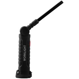 VEVOR Rechargeable LED Work Light, 1200 mAh, Magnetic Mechanic Flashlight with Magnetic Base, 360° Rotation, 5 Lighting Modes, Foldable Grill Lamp fo