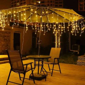 96 LED Ice Strip Lights Warm White - US Plug Flexible Decorative Light Strip for Holiday Christmas Indoor Outdoor Use Waterproof Energy Efficient