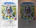NEW English Setter Easter Egg Hunt Ceramic Night Light Compact, UL-Certified, Ideal for Bedroom, Bathroom, Nursery, Hallway, Kitchen, 6x4x3, Multicol