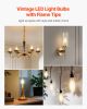VEVOR LED Candelabra Bulbs, 12-Pack Dimmable Chandelier Light Bulbs, Vintage Flame Tip Candle Light Bulb with 2725K Warm Lighting, 90+ High CRI & E12