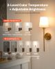 VEVOR Battery Operated Wall Sconce Set of 2, 4000mAh Rechargeable Wireless Wall Lights with Remote Control, 30 Lighting Modes, 12 RGB Colors & Timer,