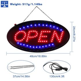 Ultra Bright LED Neon Open Sign  Normal Lighting Store Business Sign Animated Motion (Option: Black)